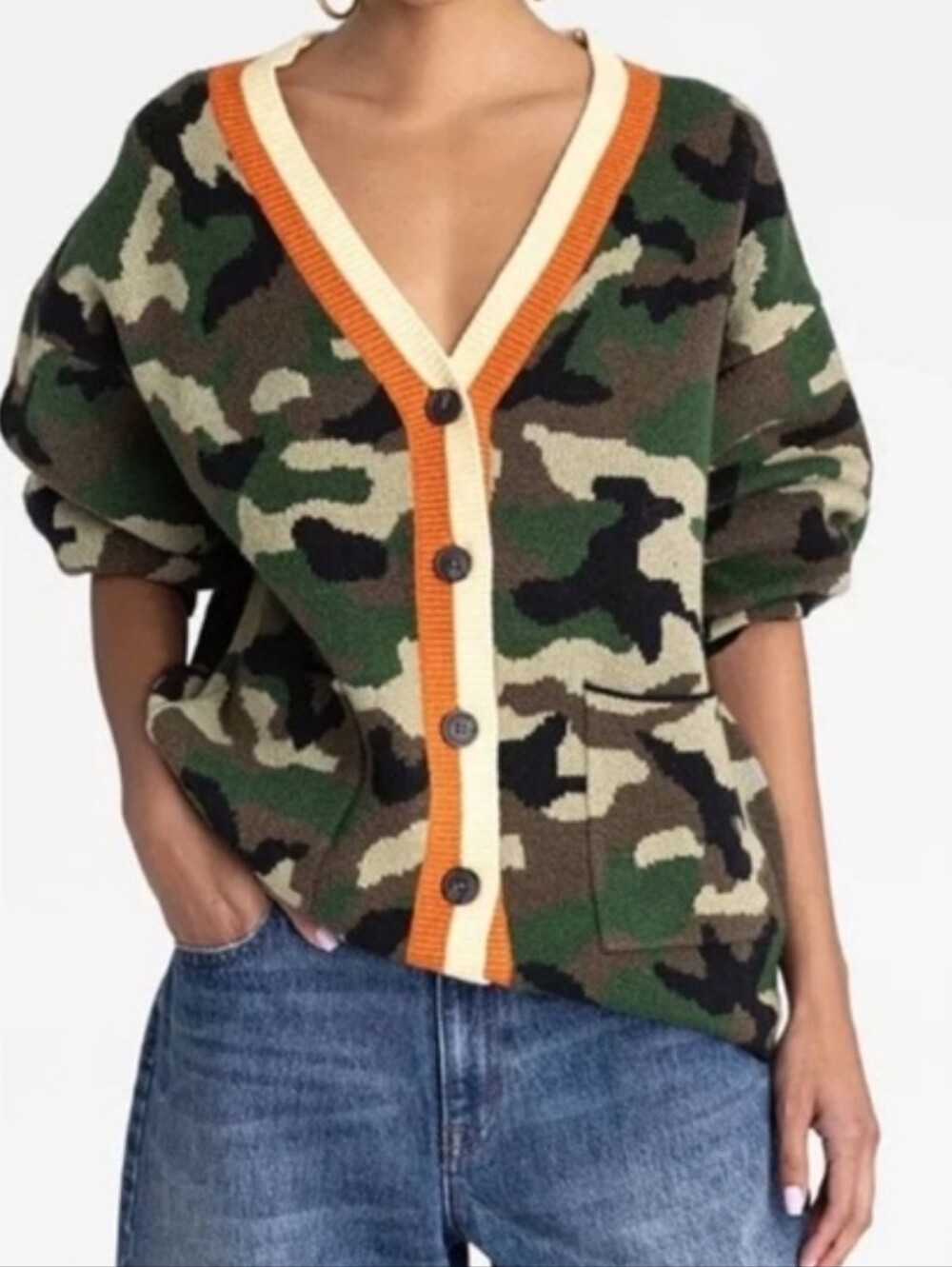 💥KBB by KAHLANA The Slouchy Cardigan Olive Camo Size L